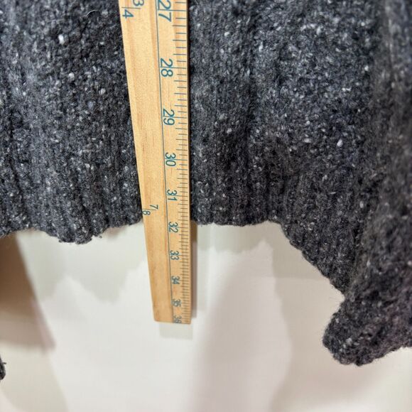 Luca Nobili Fisherman Sweater Men L Wool Blend Gray Shawl Cable Knit Grandpa - Picture 6 of 8